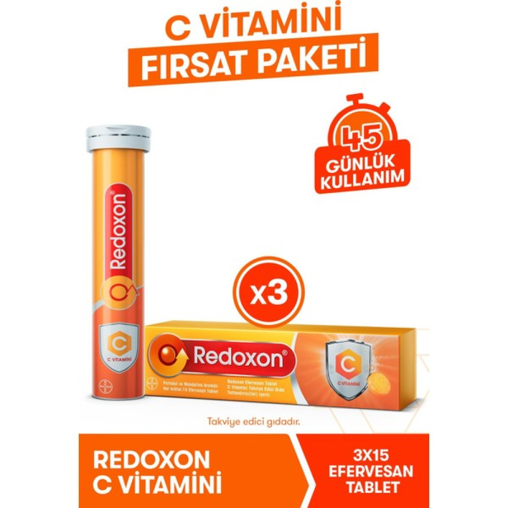Redoxon C Vitamini 15 Efervesan Tablet 3li Paket I 1000 Mg C Vitamini Içeren Takviye Edici Gıda Protein Tozları Fiyatı
