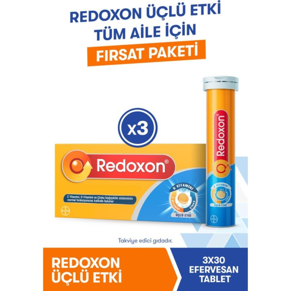 Redoxon Üçlü Etki 3x30 Efervesan Tablet (Fırsat Paketi) I 1000 Mg C Vitamini, D Vitamini Ve Çinko Içeren Takviye Edici Protein Tozları Fiyatı
