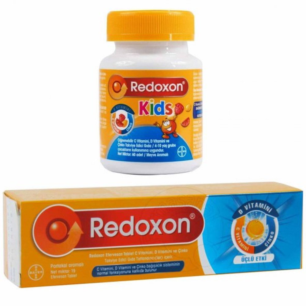 Redoxon Uclu Etki Efervesan 15 Tablet + Redoxon Kids 60 Cignenebilir Tablet Kişisel Bakım Gereçleri Fiyatı