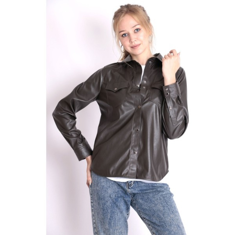 Redpoint Jackets Suni Deri Koyu Yeşil Kadın Gömlek Kadın Yelek Fiyatı