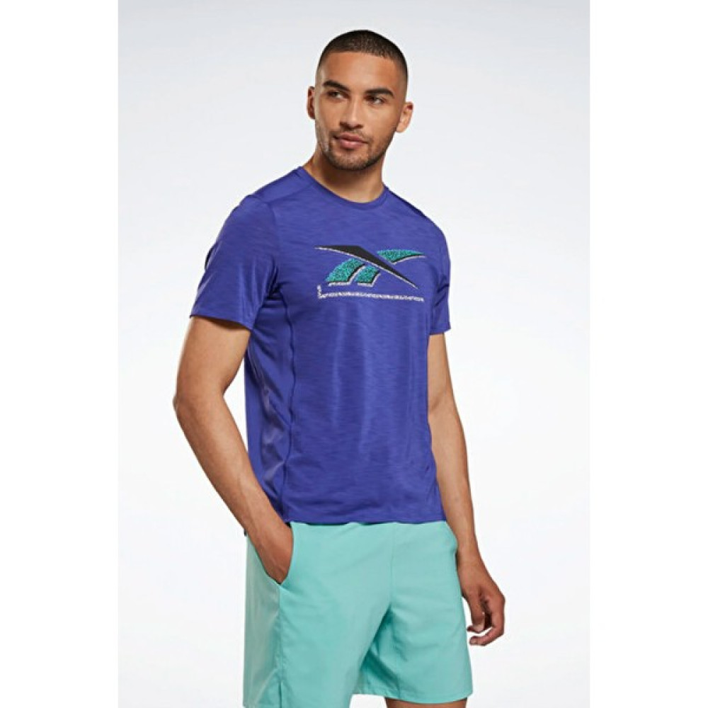 Reebok Activchill Graphic Erkek Mor Bisiklet Yaka Tişört Erkek T-shirt Fiyatı