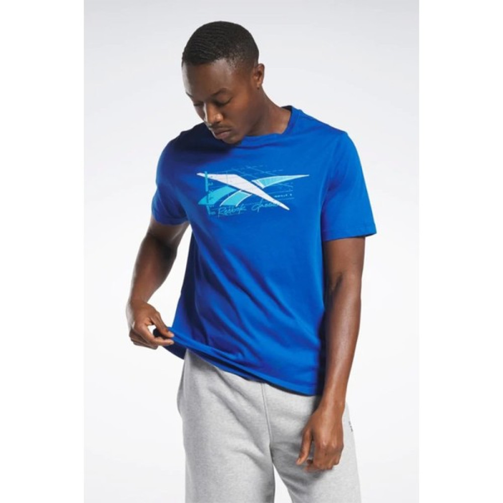 Reebok Gs Track Vector Ss Mavi Erkek Kısa Kol T-Shirt Erkek T-shirt Fiyatı