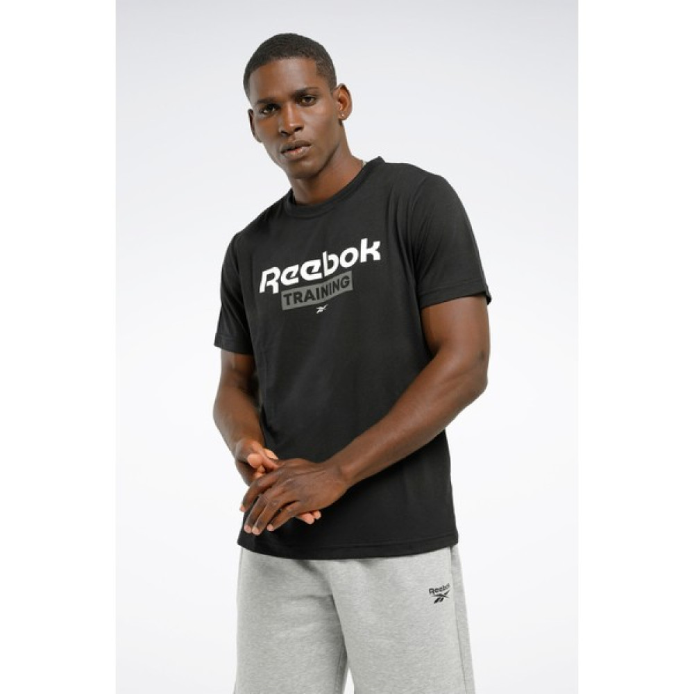 Reebok Rbk Traınıng Gfx Ss Tee Siyah Erkek Kısa Kol T-Shirt Erkek T-shirt Fiyatı