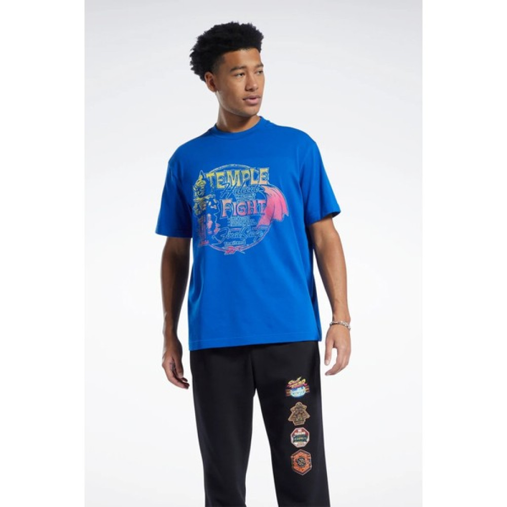 Reebok Street Fighter Temple Fight Erkek Mavi Bisiklet Yaka Tişört T-Shirt & Sweatshirt (Outdoor) Fiyatı