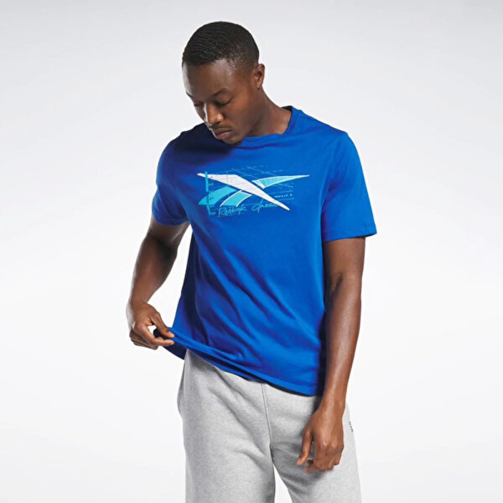 Reebok Track Vector Erkek Tişört Mavi_0 T-Shirt & Sweatshirt (Outdoor) Fiyatı