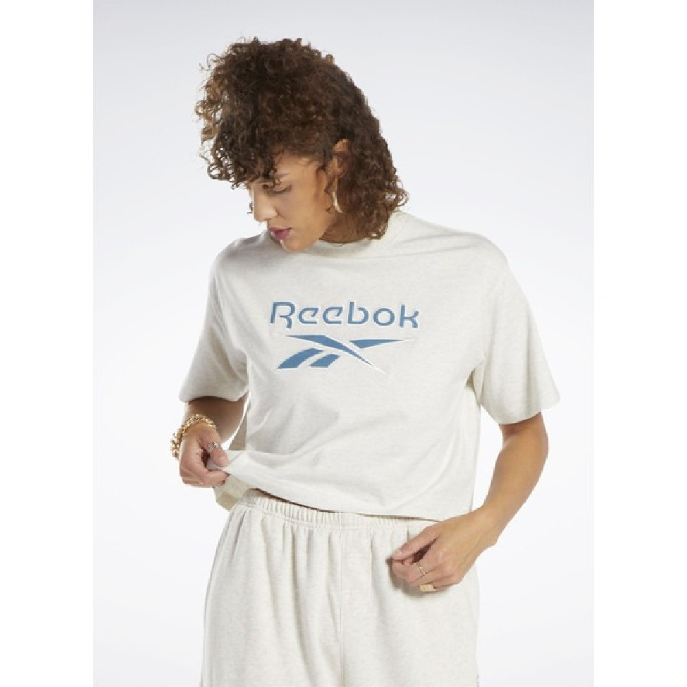 Reebok Yuvarlak Yaka Düz Ekru Kadın T-Shirt IC8094 cl Ae Bıg Logo Crop T-Shirt & Sweatshirt (Outdoor) Fiyatı