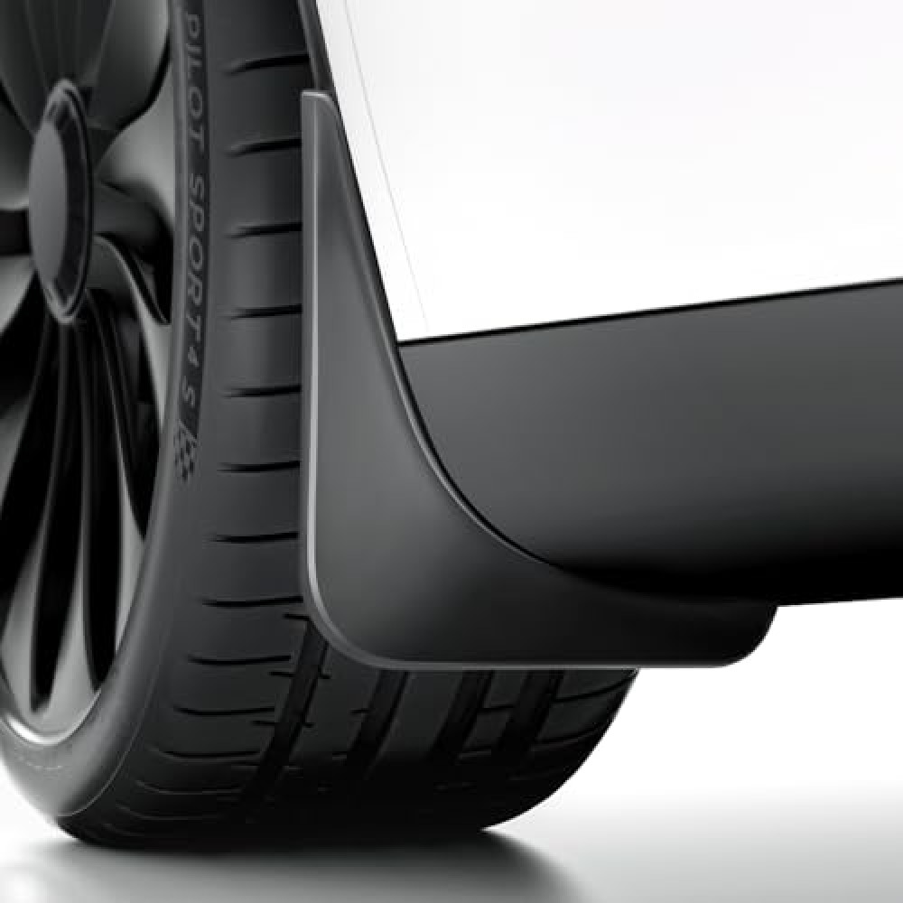 REEVAA 2025 Upgrade Tesla Model Y Accessories - Mud Flaps [No Drilling Required] All-Weather Mud Guard Body Kits for Tesla Model Y 2020-2025, [No Fit New Y Juniper], Black (Set of 4)