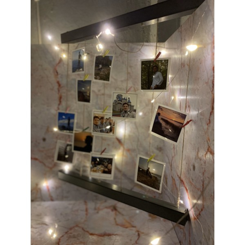 Refason Desing 15 Adet Mini Mandallı Fotoğraf Asmalık Ipli Tahta Dekoratif Çerçeve Ipli Ahşap - Antrasit Resim & Fotoğraf Çerçevesi Fiyatı