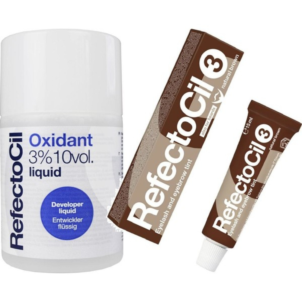 Refectocil Kaş Kirpik Boyası No: 3 Kahve 15 ml + Oksidan 100 ml - Kahverengi Makyaj Ürünleri Fiyatı