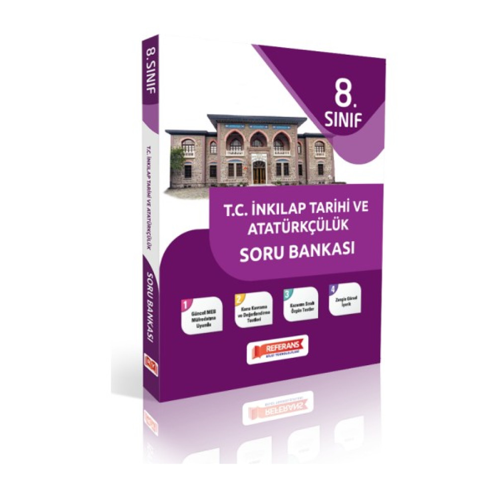 Referans Yayınları 8. Sınıf T.C. İnkilap Tarihi ve Atatürkçülük Soru Bankası Ders Sınav Kitapları Fiyatı