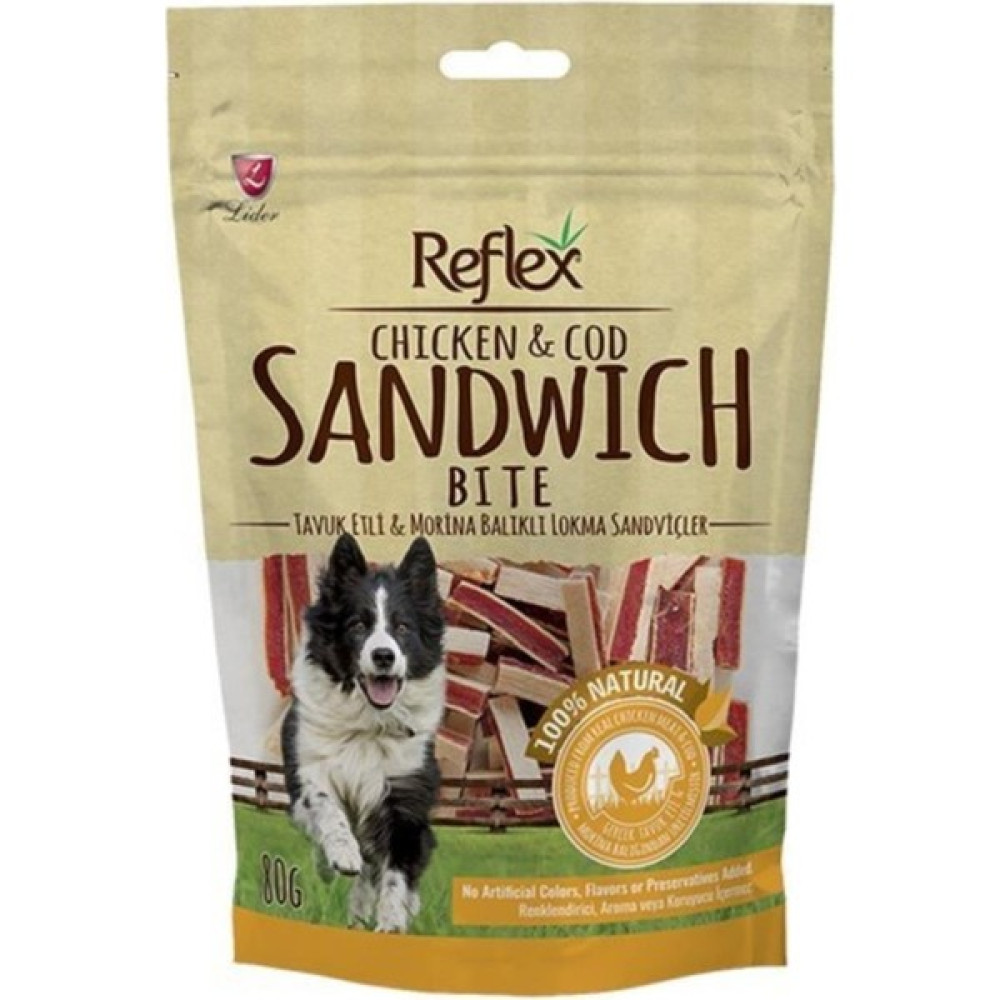 Refleks Reflex Tavuk ve Morina Balıklı Sandviç Köpek Ödülü 80 gr Evcil Hayvan Ürünleri Fiyatı