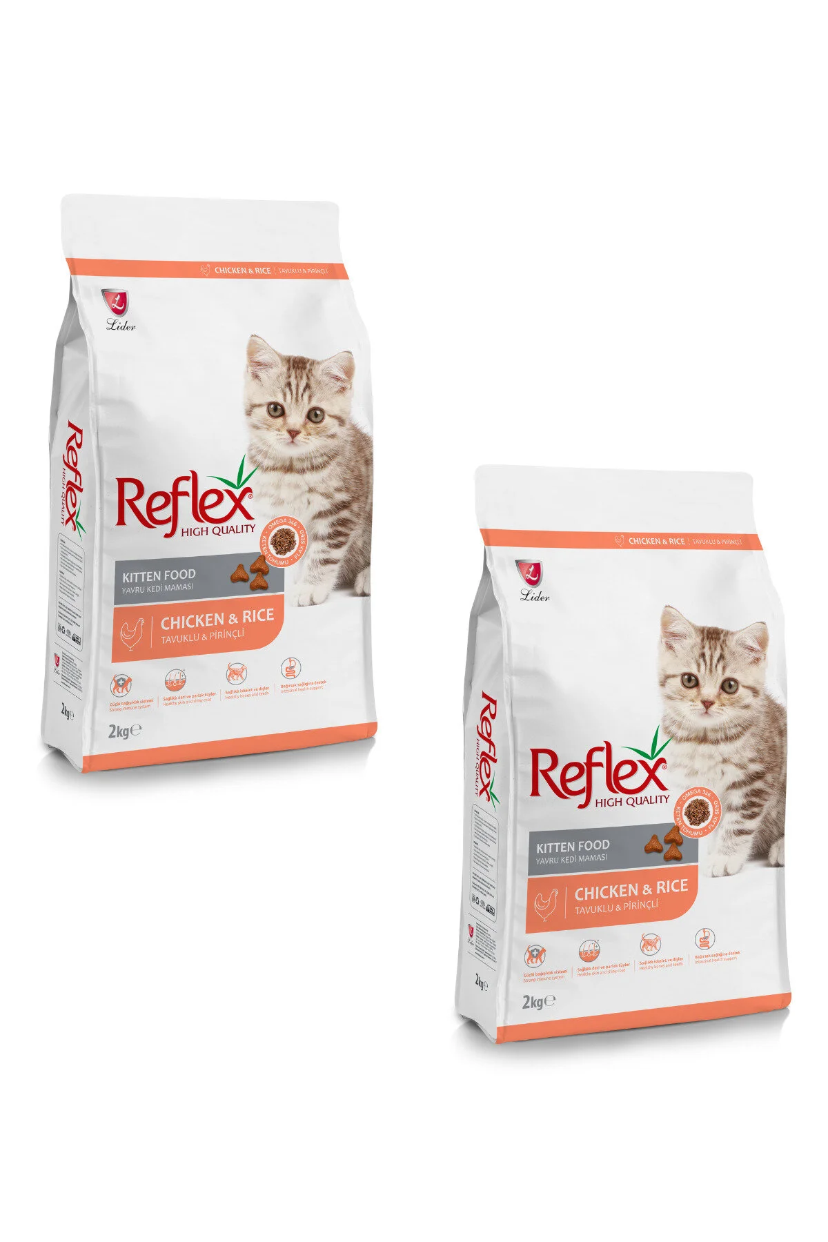 Reflex Kitten Tavuklu Pirinçli Yavru Kedi Maması 2 Kg X 2 Adet" Evcil Hayvan Ürünleri Fiyatı