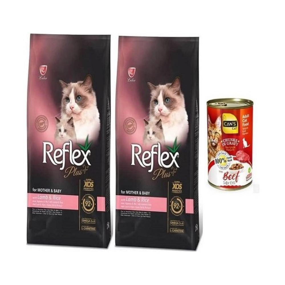 Reflex Plus Cat Mother & Baby Anne ve Bebek Kedi Maması 1.5 kg 2 Adet Kuzu Etli Evcil Hayvan Ürünleri Fiyatı
