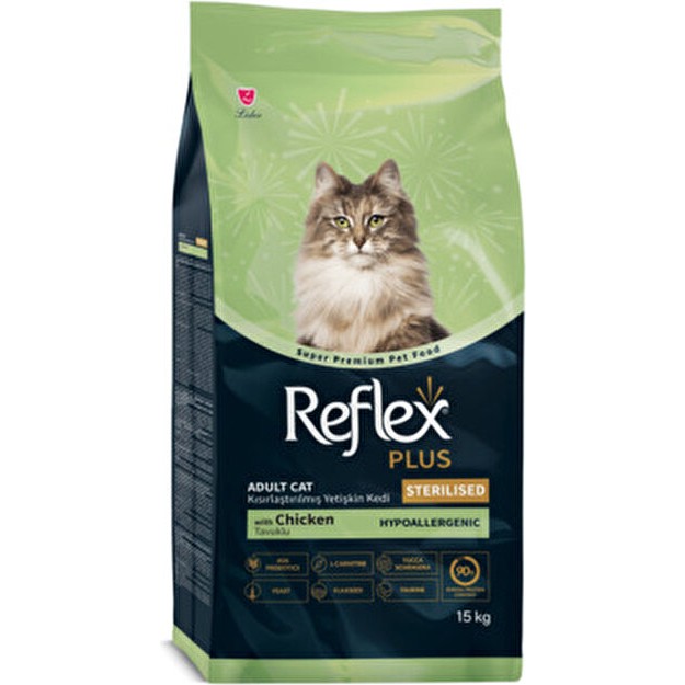 Reflex Plus Hipoalerjenik Tavuklu Kısırlaştırılmış Yetişkin Kedi Maması 15 kg Premium Kalite Evcil Hayvan Ürünleri Fiyatı