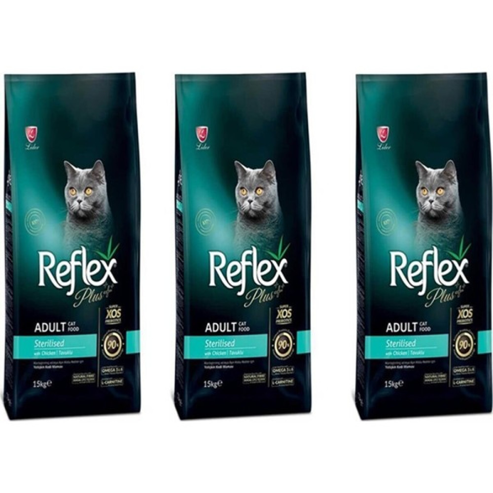 Reflex Plus Sterilised Tavuklu Kısırlaştırılmış Yetişkin Kedi Maması 1.5 kg x 3 Adet Evcil Hayvan Ürünleri Fiyatı