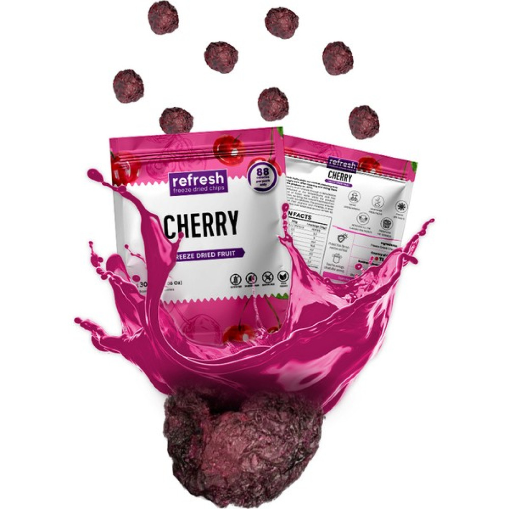 Refresh Chips Freeze Dried Vişne - Dondurularak Kurutulmuş Meyve - Freeze Dry Meyve Kurusu 30gr - 1 Adet Diğer Fiyatı