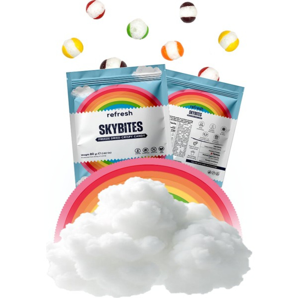 Refresh Chips Freeze Dry Kıtır Şeker - Dondurularak Kurutulmuş Şeker - Skybites - 80GR - 80 gr Diğer Fiyatı