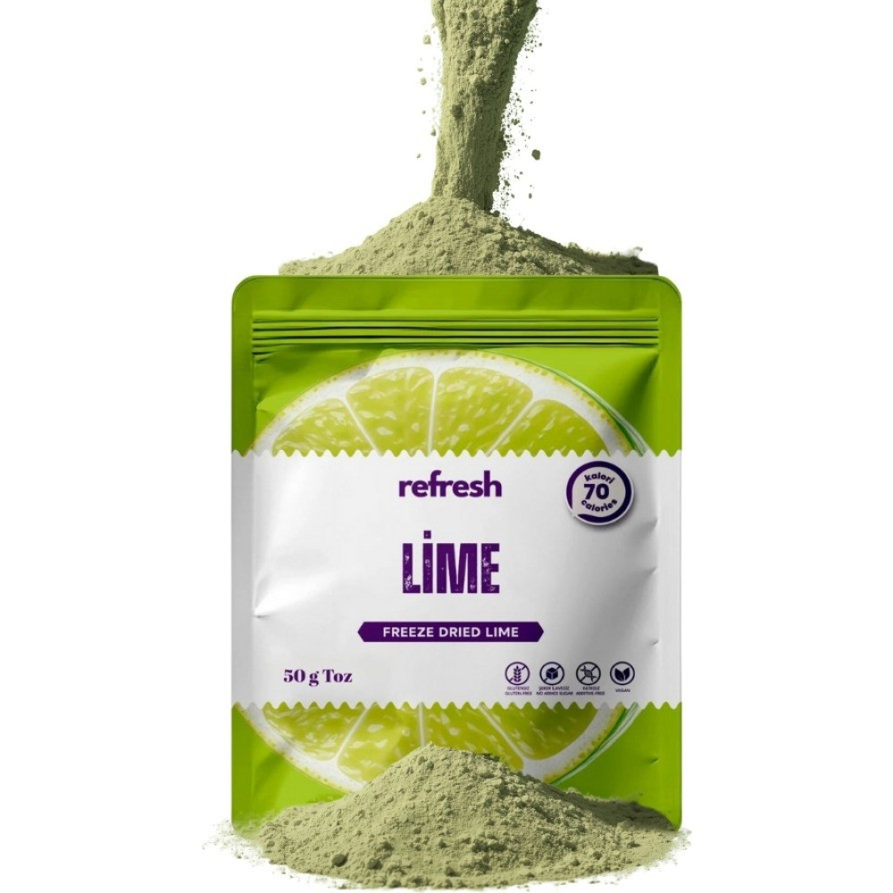 Refresh Chips Refresh Dry Freeze Lime Tozu 50G - Dondurularak Kurutulmuş Meyve Tozu - 50 gr Kuru Meyve Fiyatı