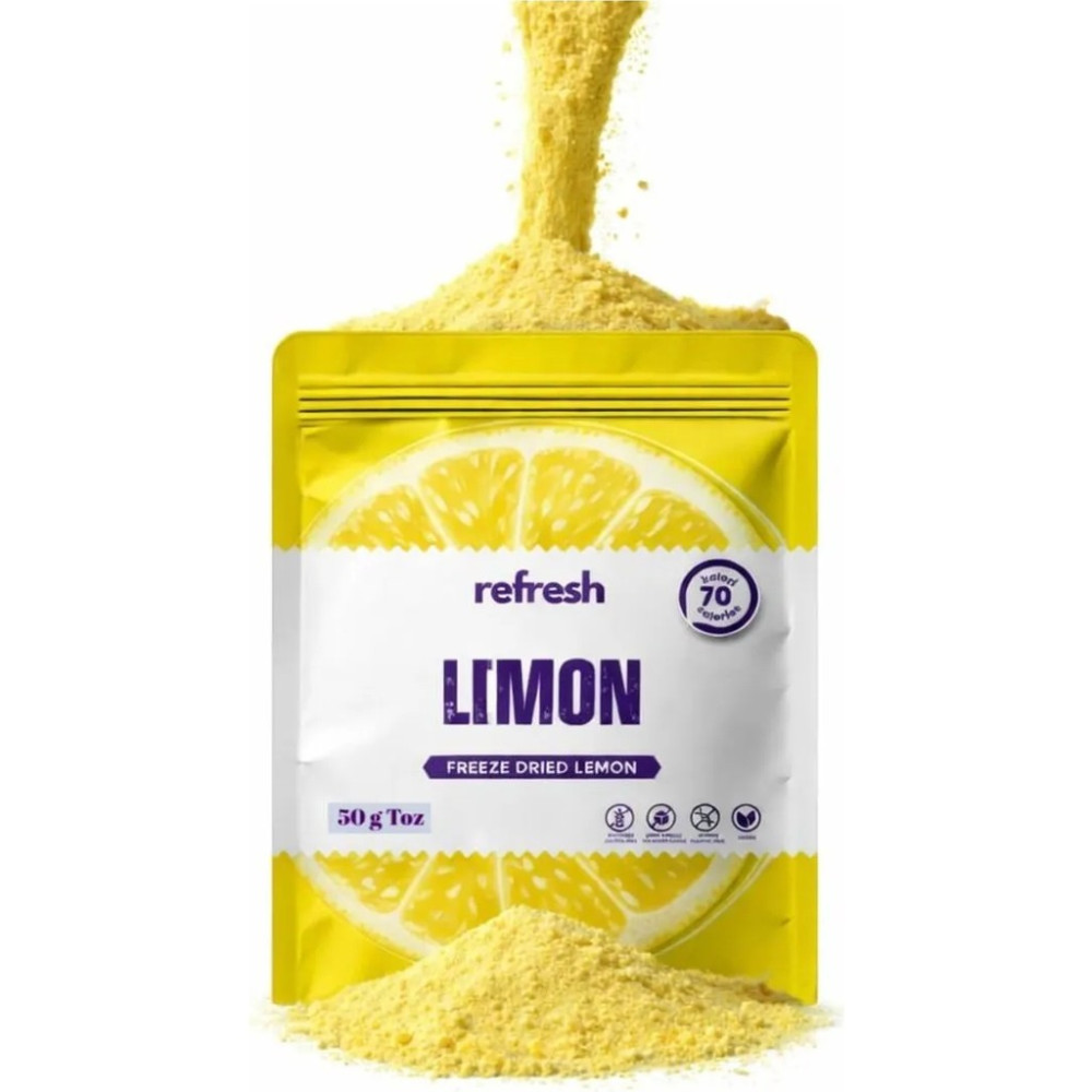 Refresh Chips Refresh Dry Freeze Limon Tozu 50G - Dondurularak Kurutulmuş Meyve Tozu - 50 gr Kuru Meyve Fiyatı