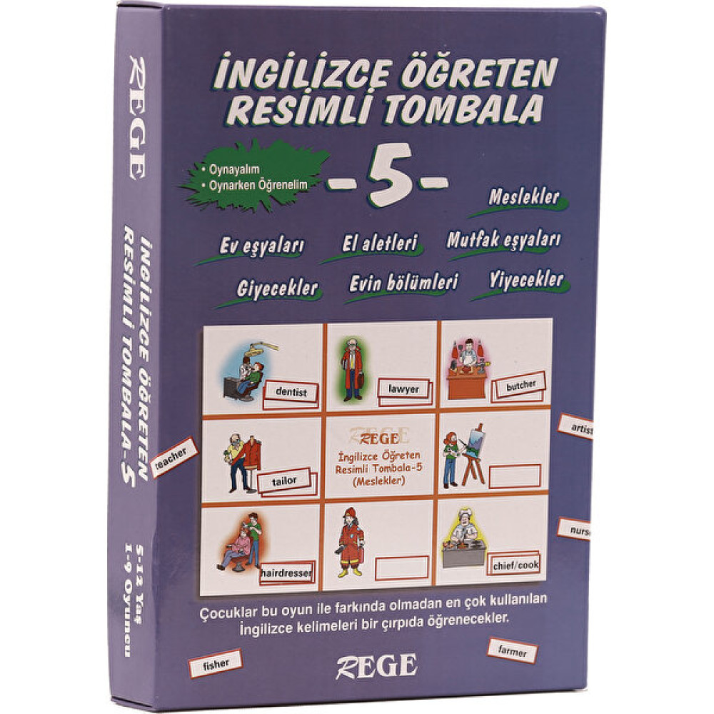 Rege İngilizce Öğreten Resimli Tombala 5 Eğitici Oyuncak Fiyatı