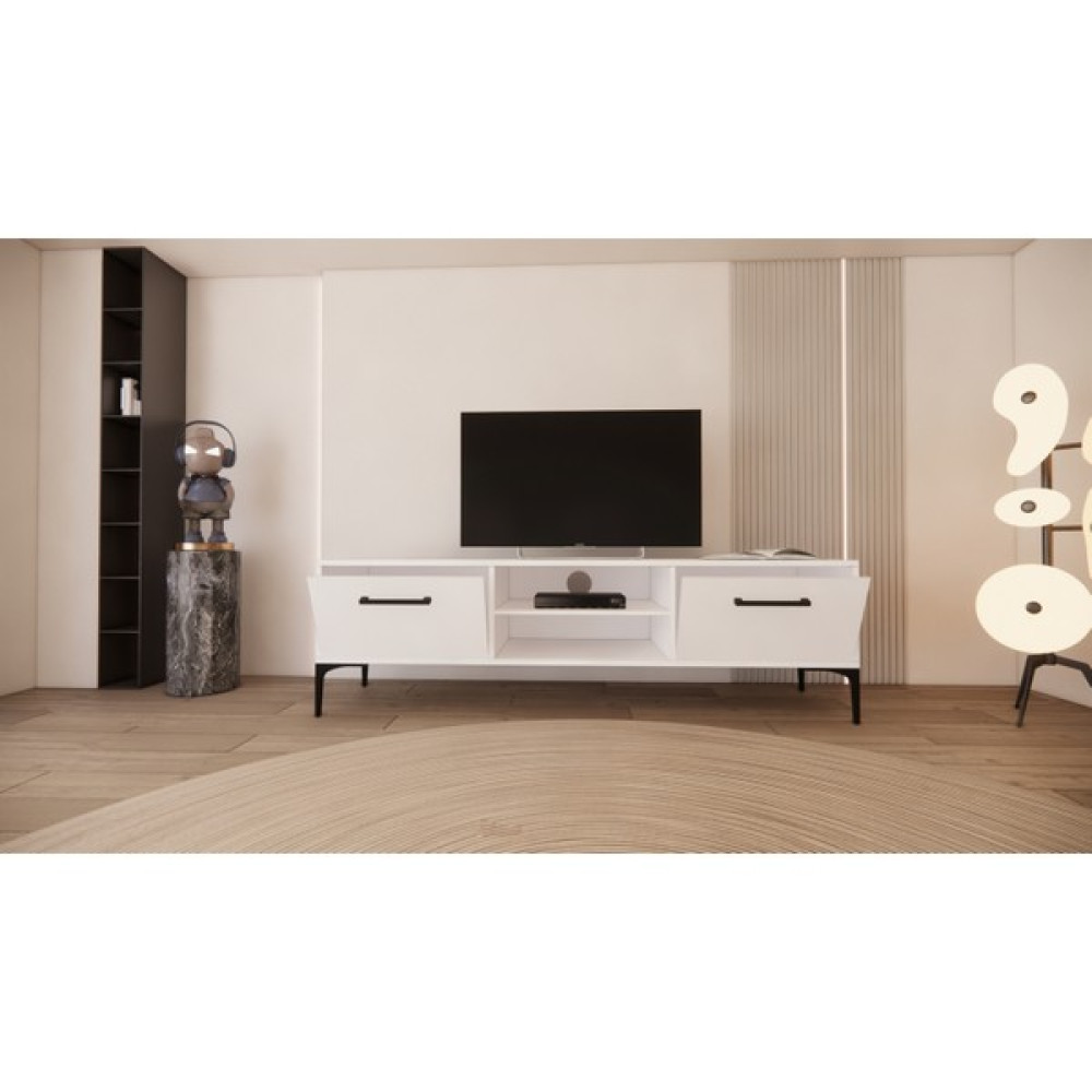 Regisan Tv Ünitesi Tv Sehpası Televizyon Sehpası Masası 140X30 cm Beyaz Tv Ünitesi / Sehpası Fiyatı