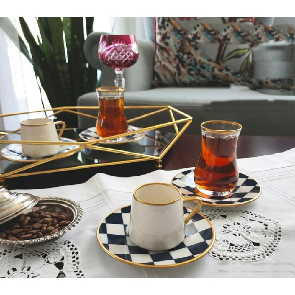 Regna 18 Parça Yaldızlı Kahve ve Çay Seti Pera Mavi 0780 Oto Boyaları Fiyatı