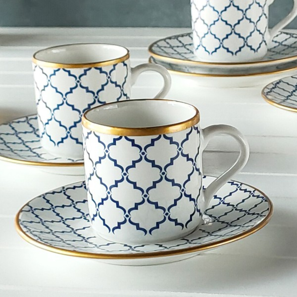 Regna Home Harmony Luna Mavi 6 Kişilik Kahve Fincan Takımı Oto Boyaları Fiyatı