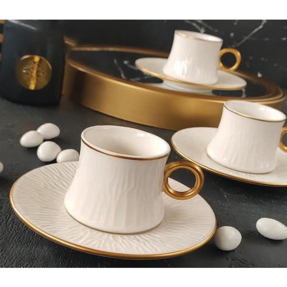 Regna Home Safir Medusa 6 Kişilik Yaldızlı Kahve Fincan Takımı Fincan / Bardak / Kahve Takımı Fiyatı