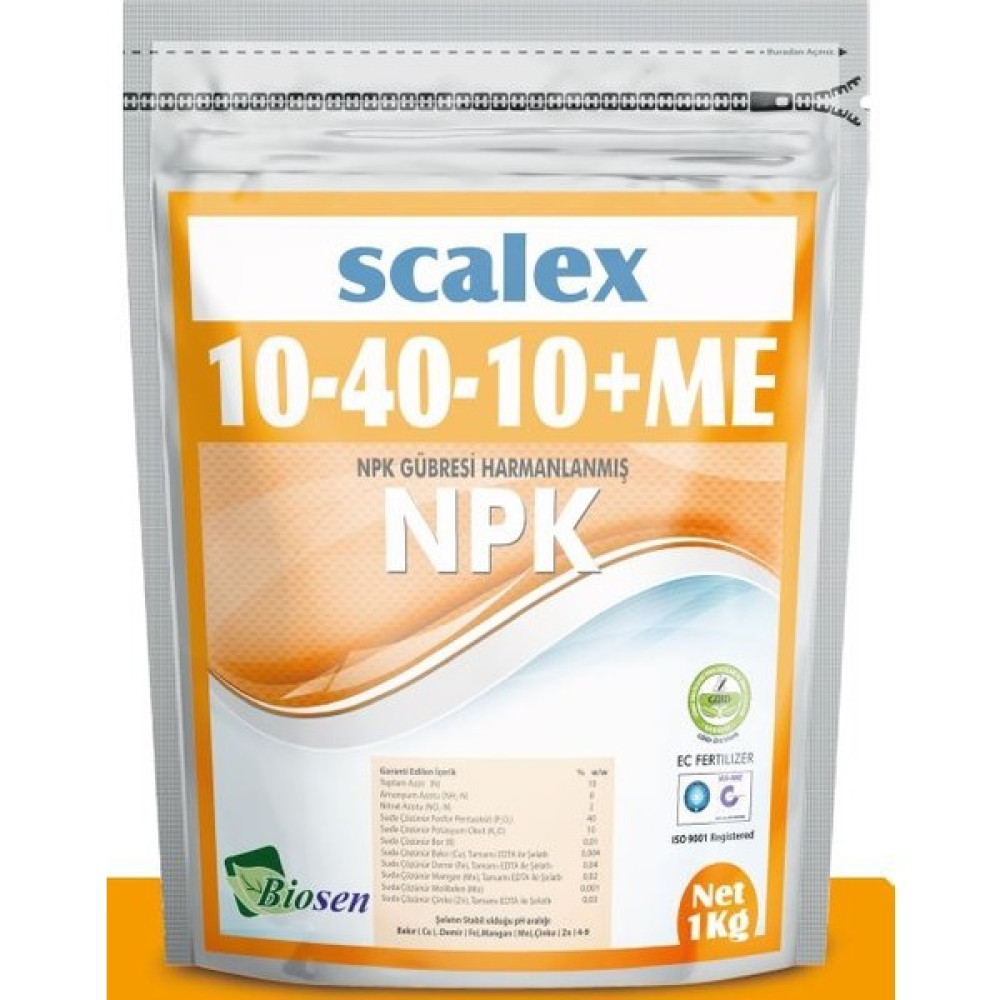 Regnum Biosen-Scalex 10-40-10+Me (Harmanlanmış Npk Yaprak Gübresi) - 2,5 kg Gübre Fiyatı