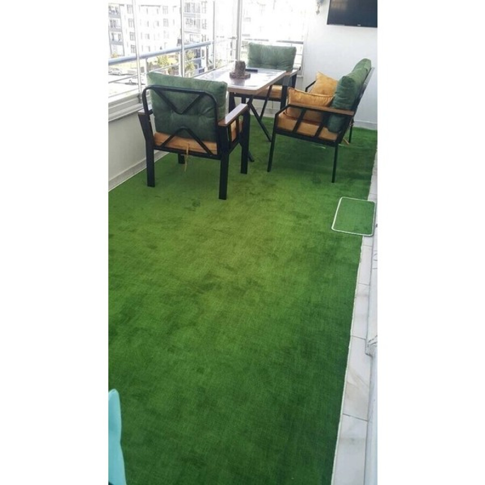 Regnum Yeşil Balkon Teras Halısı Kaymaz Taban Çim Görünümlü Halı Iç ve Dış Mekan Protokol Halısı - 80 x 50 cm Yolluk Fiyatı