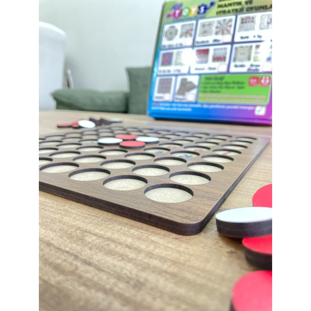 Rehatoys Ahşap Tablada İki Oyun Bir Arada; Reversi ve Dama Oyunu Diğer Fiyatı