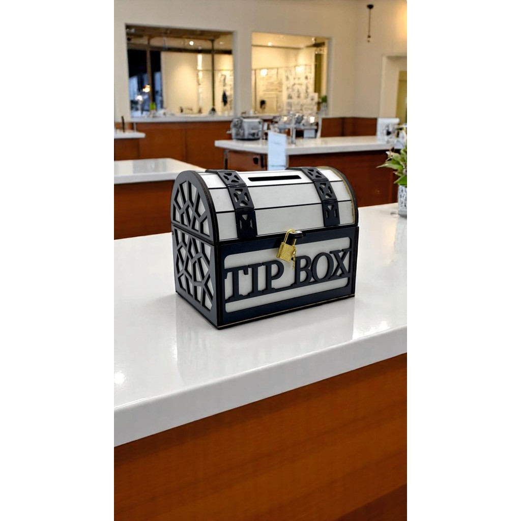 Rehatoys Tip Box Bahşiş Kutusu ve Kumbara Sandık Tipi Tipbox - Beyaz Kumbara Fiyatı
