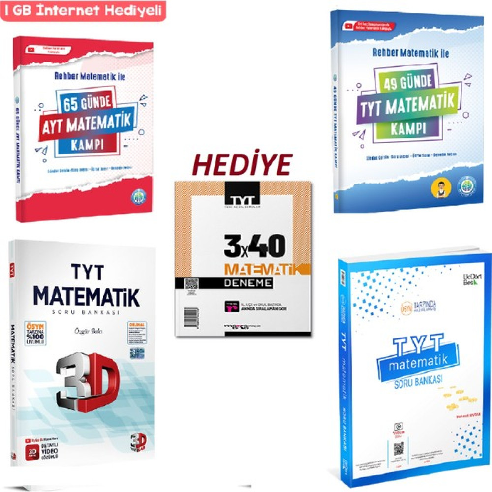 Rehber Matematik 49 Günde Tyt-65 Günde Ayt Mat Kamp-Tyt 3D Mat Sb-Tyt Matematik Sb-*hediye* Tyt Mat Dnm Temel Yeterlilik Testi (TYT) Fiyatı