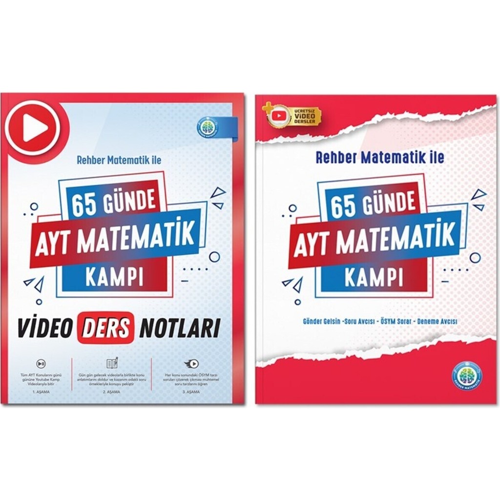 Rehber Matematik ile 65 Günde AYT Matematik Video Ders Notları ve Kamp Kitabı 2025 Matematik Fiyatı