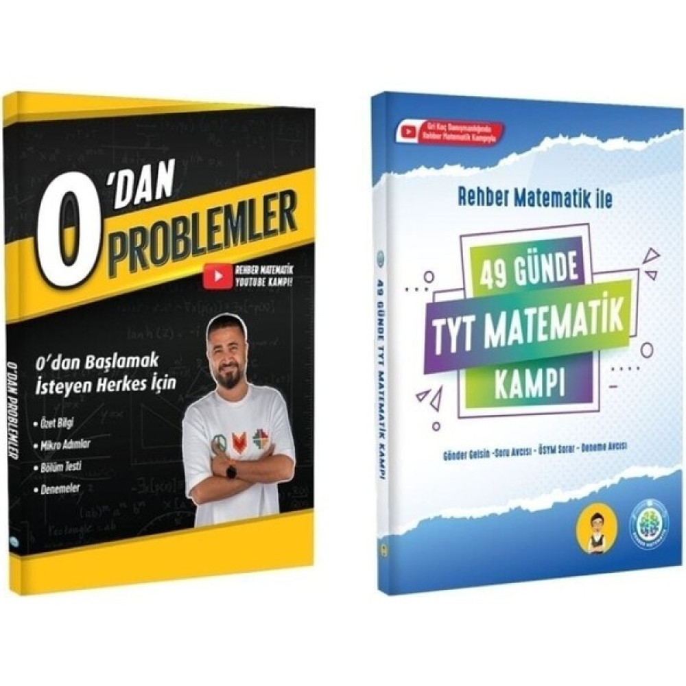 Rehber Matematik Yayınları 0 'dan Problemler - 49 Günde TYT Matematik Kampı Kaynak Kitapları Fiyatı