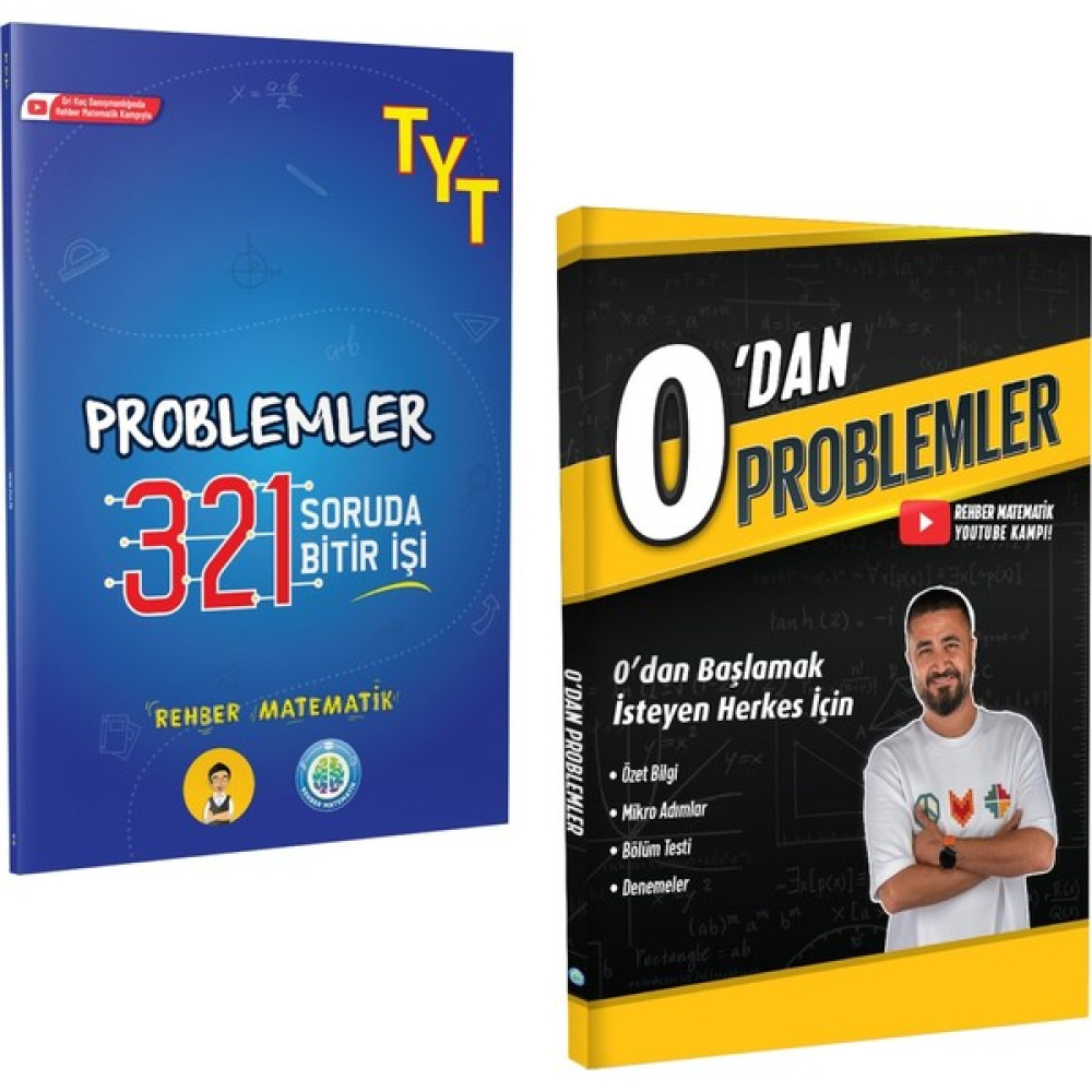 Rehber Matematik Yayınları 0'dan Problemler ve 321 Problemler 2'li Set Temel Yeterlilik Testi (TYT) Fiyatı