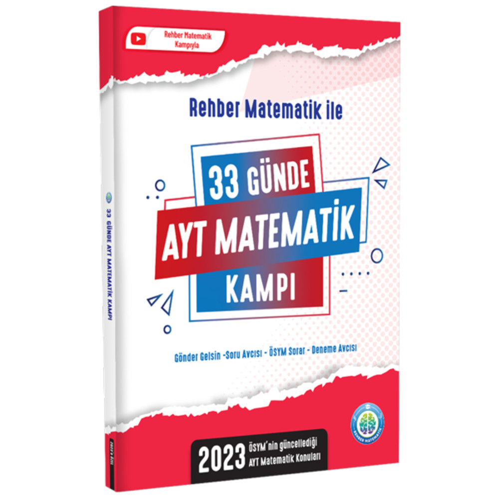 REHBER MATEMATİK YAYINLARI 2023 Ayt / 33 Günde Ayt Matematik Kamp Kitabı Ders Sınav Kitapları Fiyatı