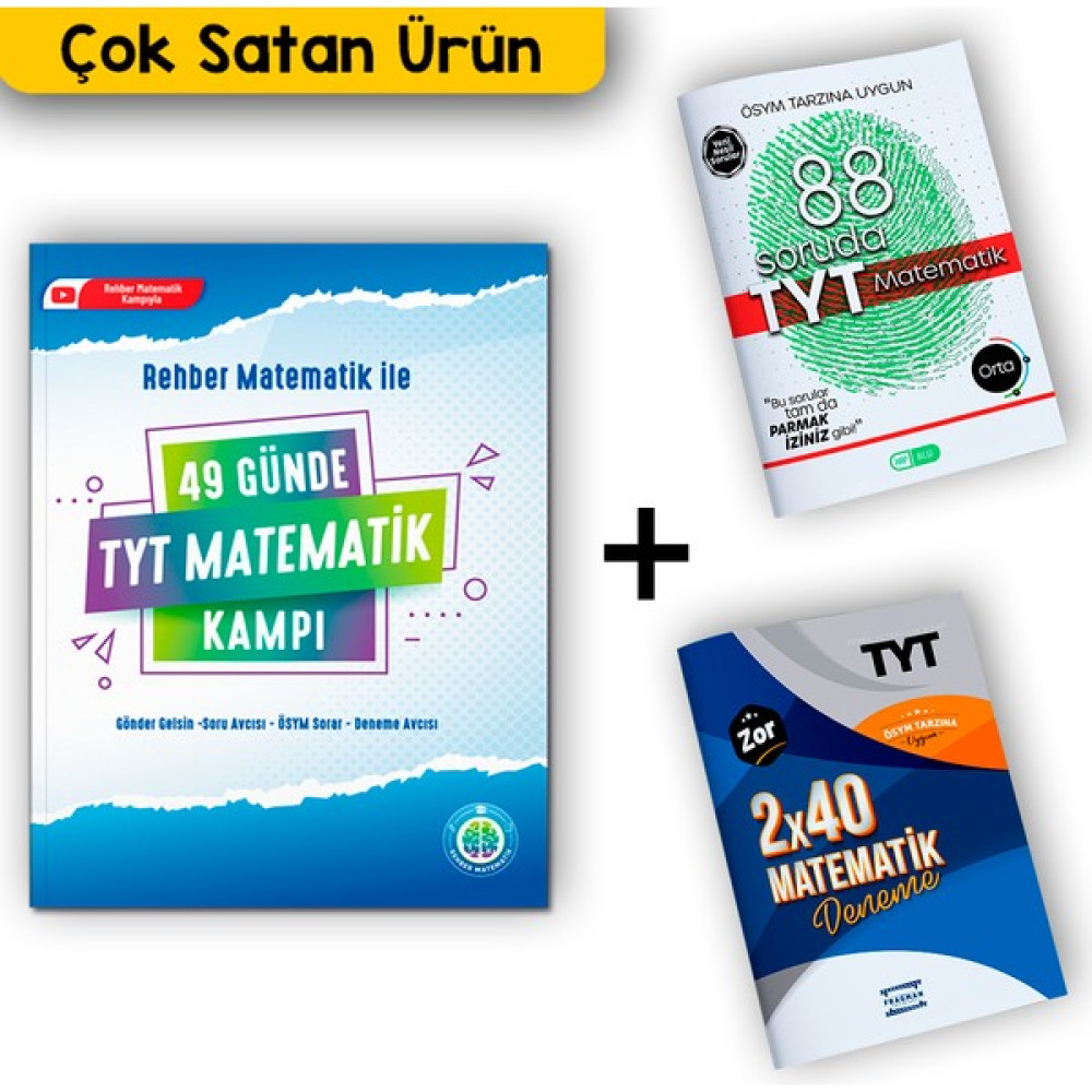 Rehber Matematik Yayınları 49 Günde Tyt Matematik Kampı Rehber Matematik 88 Özel Matematik Sorusu ve 2 Deneme Hediyeli 2024 Yks Temel Yeterlilik Testi (TYT) Fiyatı