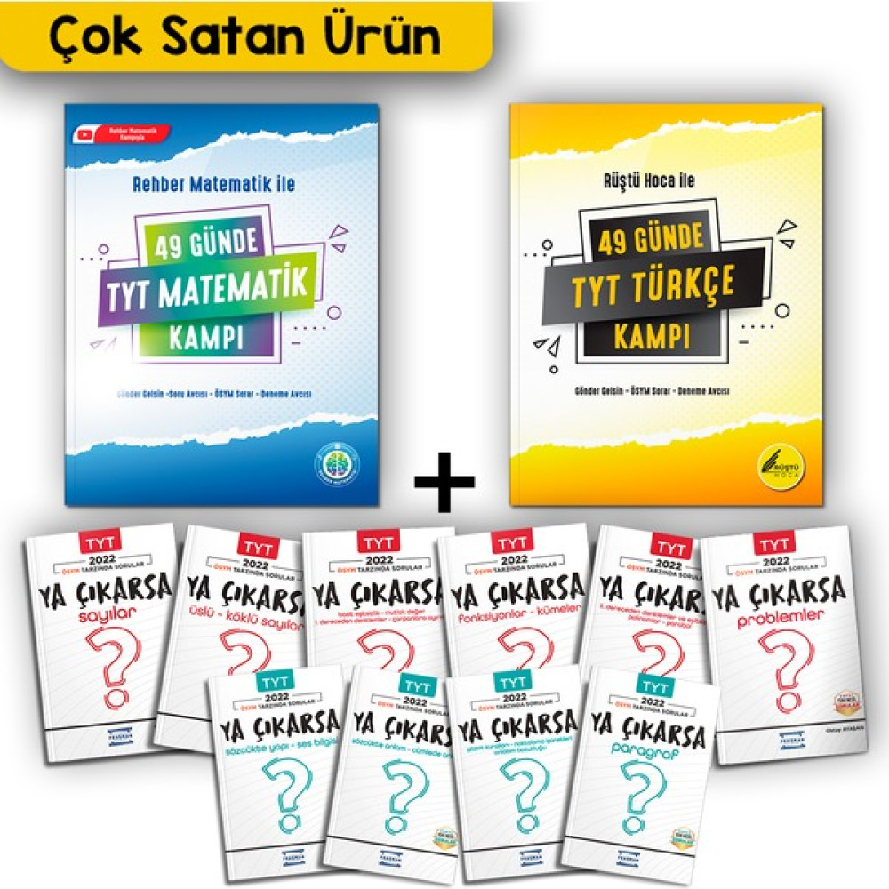 Rehber Matematik Yayınları 49 Günde Tyt Matematik Türkçe Kampı Rehber Matematik Rüştü Hoca ile Fasikül Seti Hediyeli 2024 Yks Temel Yeterlilik Testi (TYT) Fiyatı