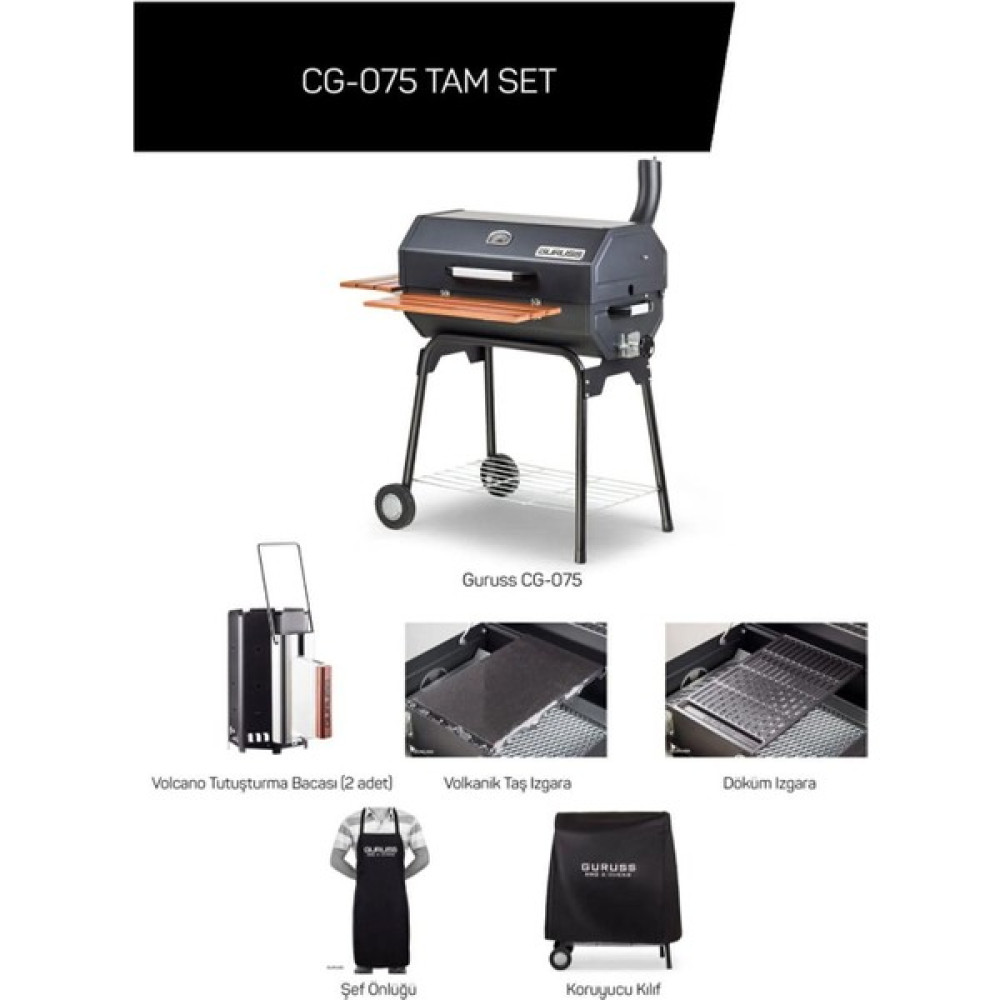 Rehome Guruss CG075 Kömürlü Barbekü Mangal Tam Set Bahçe Mangalı & Barbekü Fiyatı