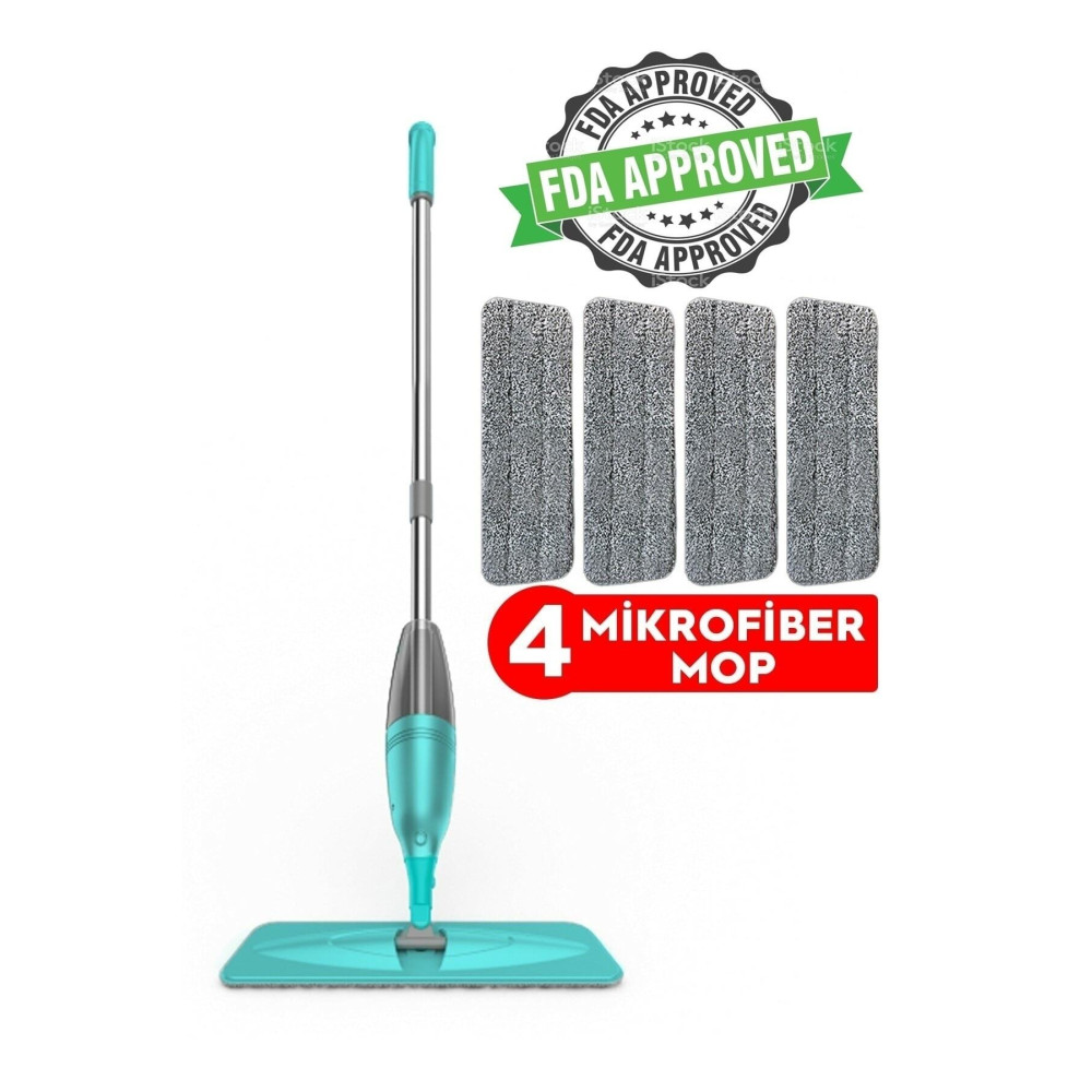 Reidan Sprey Mop 4 Microfiber Bezli Deterjan Hazneli Temizlik Seti Pas Pas Deterjan ve Temizlik Ürünleri Fiyatı