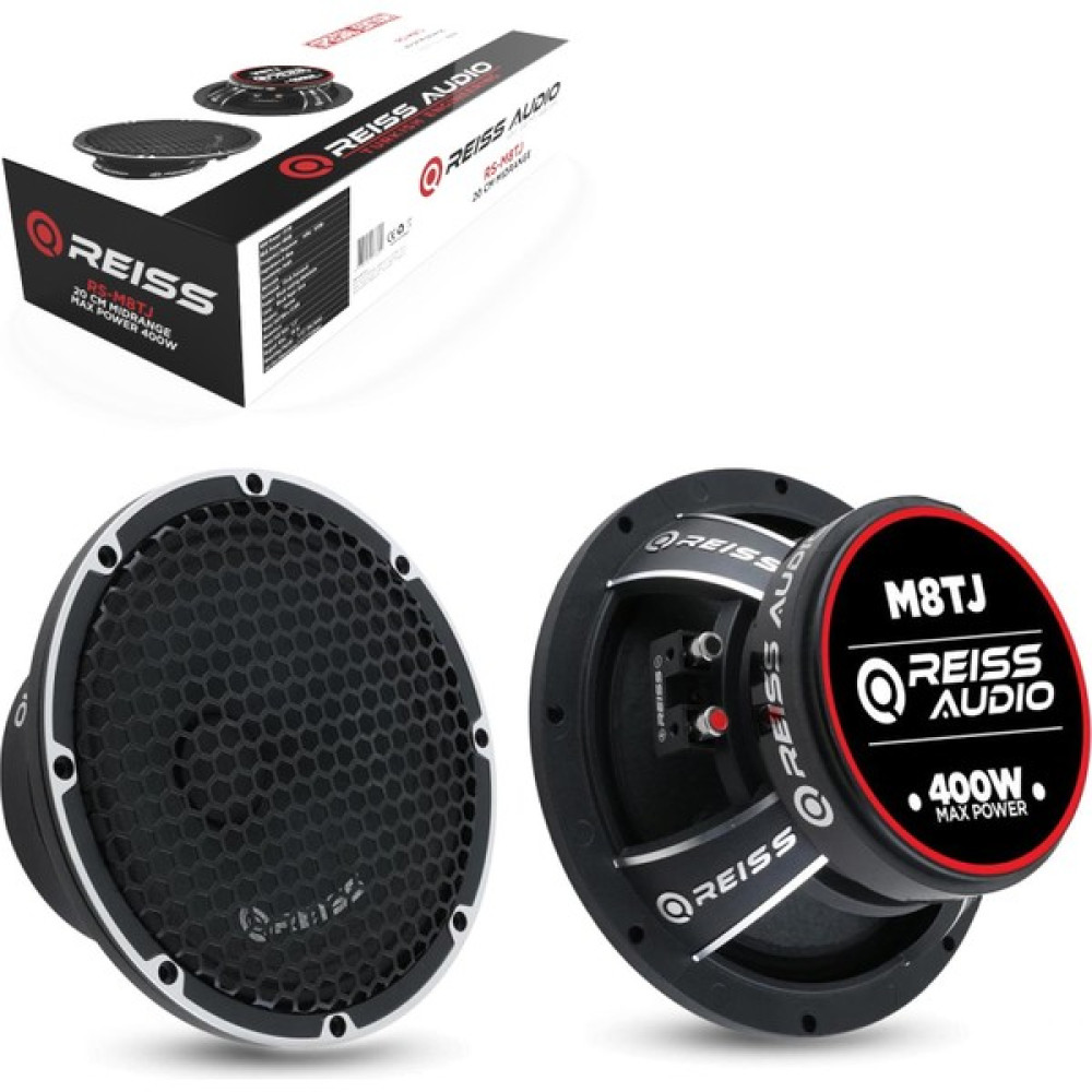 Reıss Audıo RS-M8TJ Oto Midrange 20CM 400 Kapaklı Watt 2 Adet Oto Hoparlörleri & SubWoofer Fiyatı