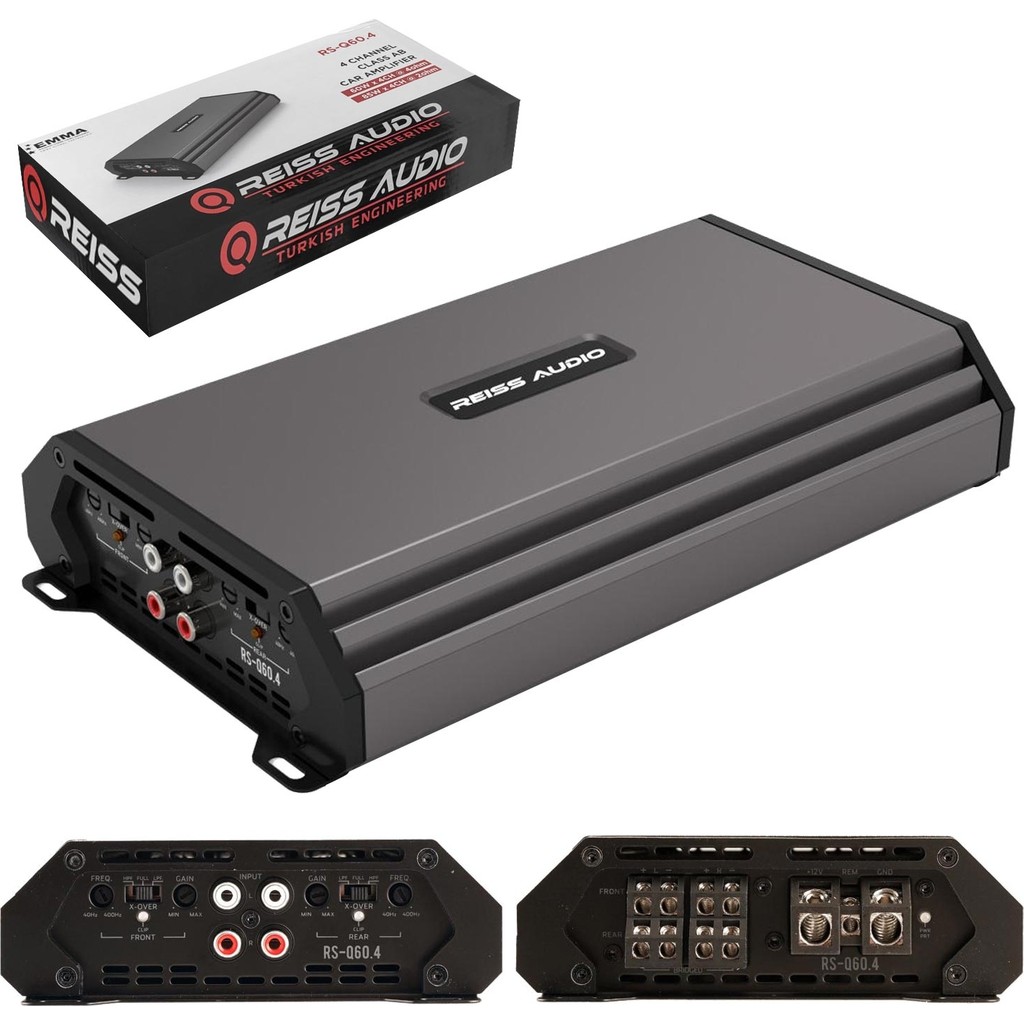 Reıss Audıo RS-Q60.4 Oto Anfi Stereo 4X60 Watt 4 Kanal Diğer Fiyatı