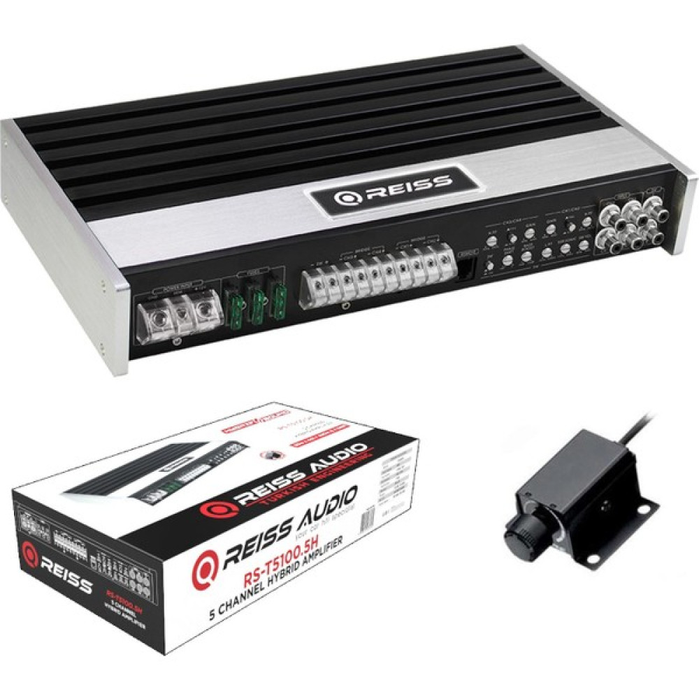 Reıss Audıo RS-T5100.5H Oto Anfi 720W 5 Kanal Hibrit Bass Kontrol Oto Hoparlörleri & SubWoofer Fiyatı
