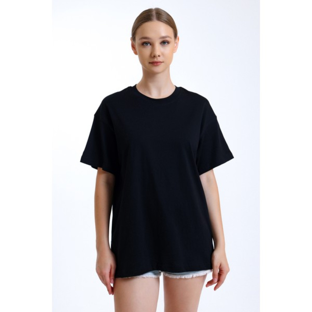 Rejt Nine Kadın Oversize Bisiklet Yaka Basic Pamuklu Penye Boyfriend Salaş Beyaz T-Shirt Bayan T-shirt Fiyatı