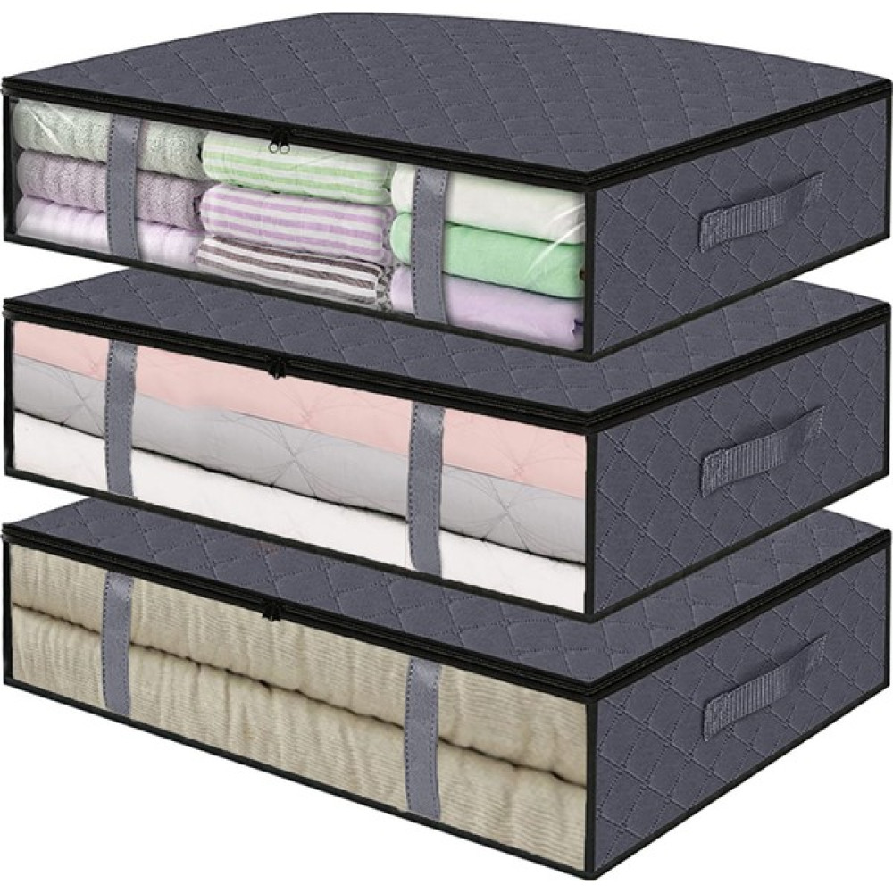 Rek Home Pencereli Baza Altı Hurç / 60 x 45 x 15 cm - Gri - 3 Adet Hurç Fiyatı