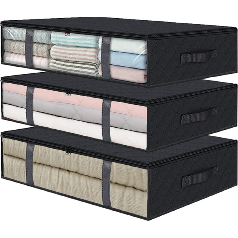 Rek Home Pencereli Baza Altı Hurç / 60 x 45 x 15 cm - Siyah - 3 Adet Hurç Fiyatı