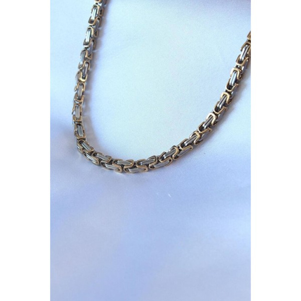 Reka Moda Erkek Çelikten Imal Edilmiş Gold/gümüş Renkli Kral Zincir Model Çelik Kolye Kolyeler Fiyatı