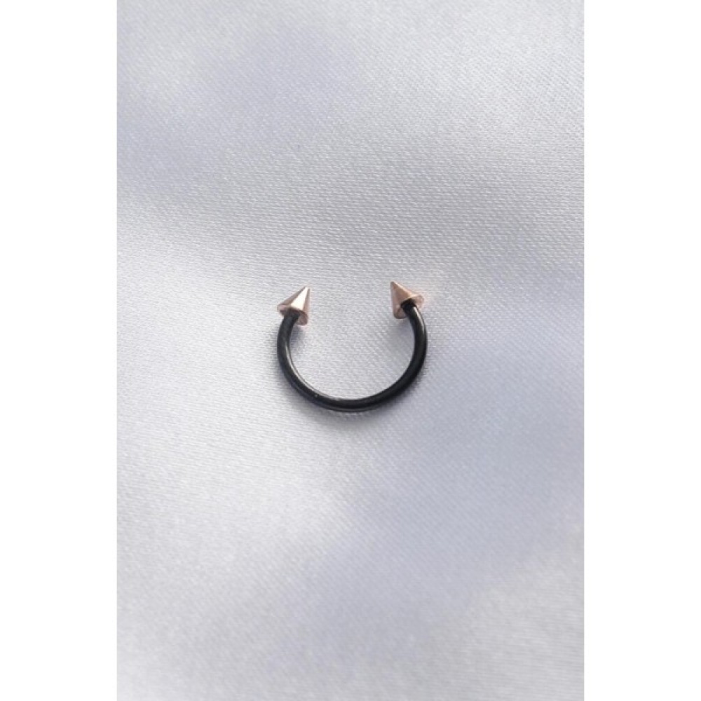 Reka Moda Piercing, Cerrahi Çelikten Imal Edilmiş, Siyah Renkli, Halka Model, Minimal Uçlu, Piercing Altın & Gümüş Piercing Fiyatı