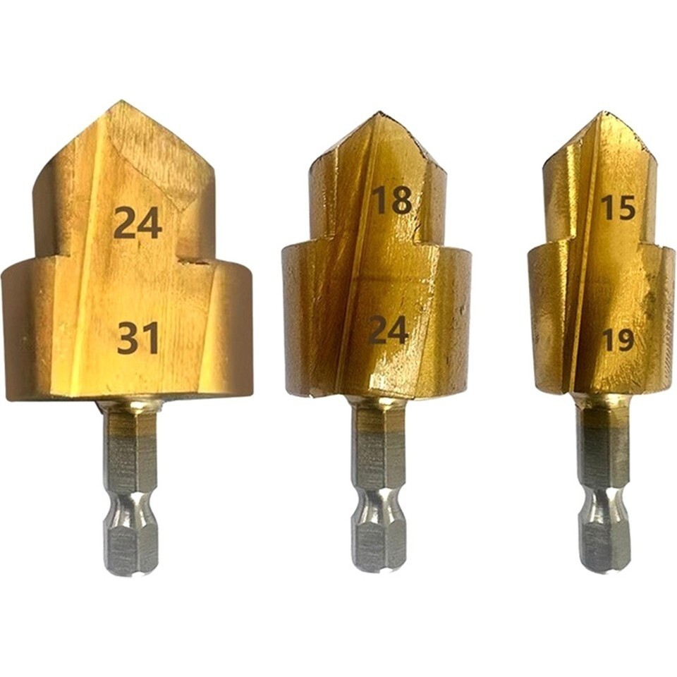 Rekotools Rekotools-3 Adet Kademeli Matkap Ucu, Altıgen Saplı Su Borusu Bağlantı Aleti 20/25/32MM Matkaplar Fiyatı